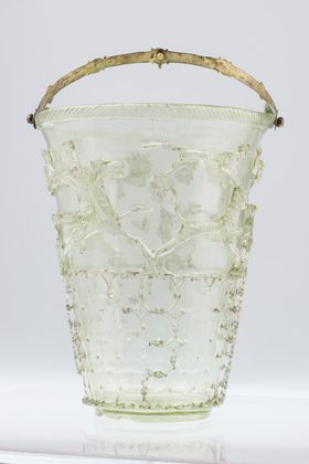 Cage bucket with hunting scenes