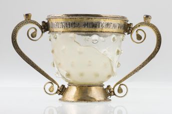 Chalice with relief worked glass (in prunts)