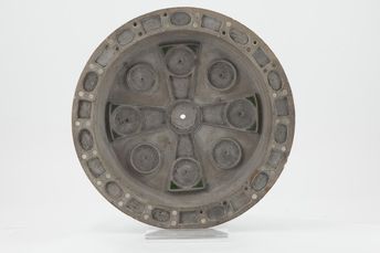 Steatite paten with cross