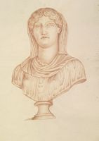 Disegno raffigurante "Testa di Afrodite Sosandra"
