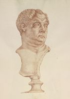 Disegno raffigurante "Ritratto maschile, cosiddetto "Vitellio""