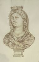 Disegno raffigurante "Testa di Tyche"