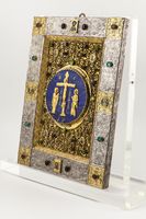 Icon with the Crucifixion on lapis lazuli