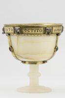 Chalice of Alabaster with Eucharistic Inscription