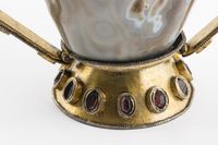 Sardonyx chalice with Eucharist inscription