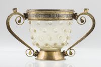 Chalice with relief worked glass (in prunts)