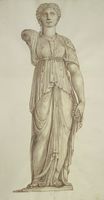 Disegno raffigurante "Statua-ritratto femminile"