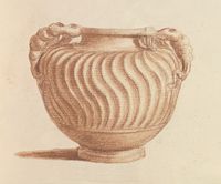 Disegno raffigurante "Vaso strigilato"