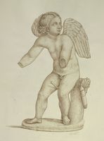Disegno raffigurante "Eros 'distratto' dalla cura dell'arco"