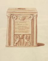 Disegno raffigurante "Altare cinerario di Aulo Orcivio"