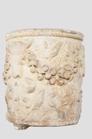 Cylindrical cinerary urn