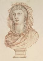 Disegno raffigurante "Testa femminile"