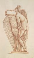 Disegno raffigurante "Leda e il cigno"