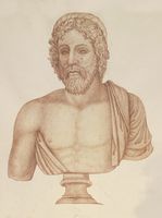 Disegno raffigurante "Busto di Asclepio"