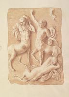 Disegno raffigurante "Rilievo con centauri"