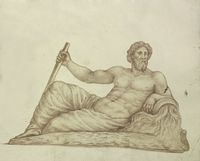 Disegno raffigurante "Divinità fluviale"