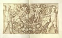 Disegno raffigurante "Frammento di sarcofago"