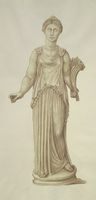 Disegno raffigurante "Figura femminile panneggiata"