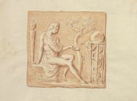 Disegno raffigurante "Rilievo con Apollo"