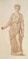 Disegno raffigurante "Statua femminile"