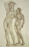 Disegno raffigurante "Dioniso e Satiro"
